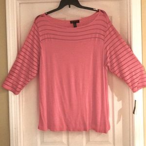 Inc women’s 3/4 sleeve coral tunic top